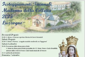 Programma Festeggiamenti Triennali per la Madonna della Colletta 2025 a Luzzogno